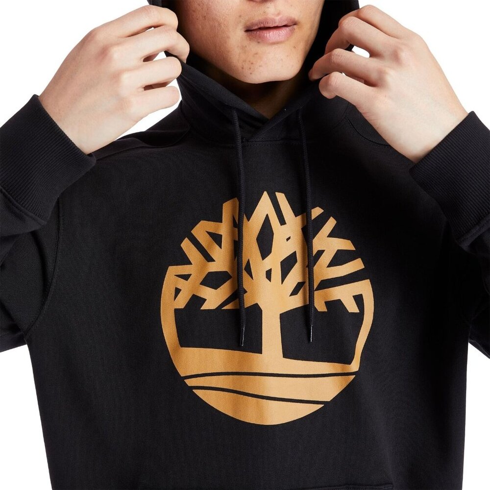 MEN Timberland Core Tree Logo Pullover Hoodie Black (TB0A2BJH P56) - Picture 6 of 9